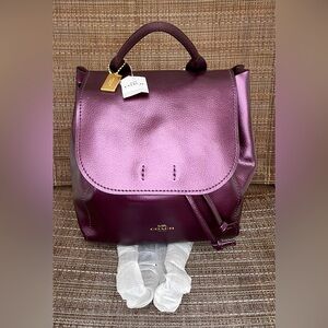 NWT Coach Metallic Convertible Backpack